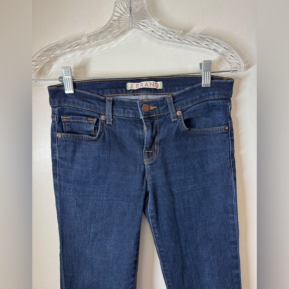 J Brand Babe Starless Cotton Blend Low Rise Y2K Style Flare Blue Jeans Size 26 - Picture 2 of 14